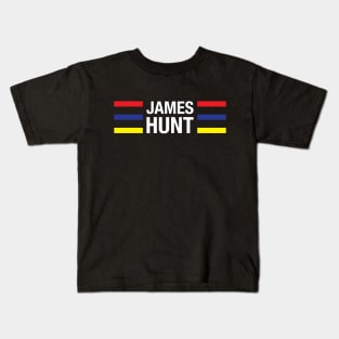 70's British Formula 1 Icon James Hunt Kids T-Shirt